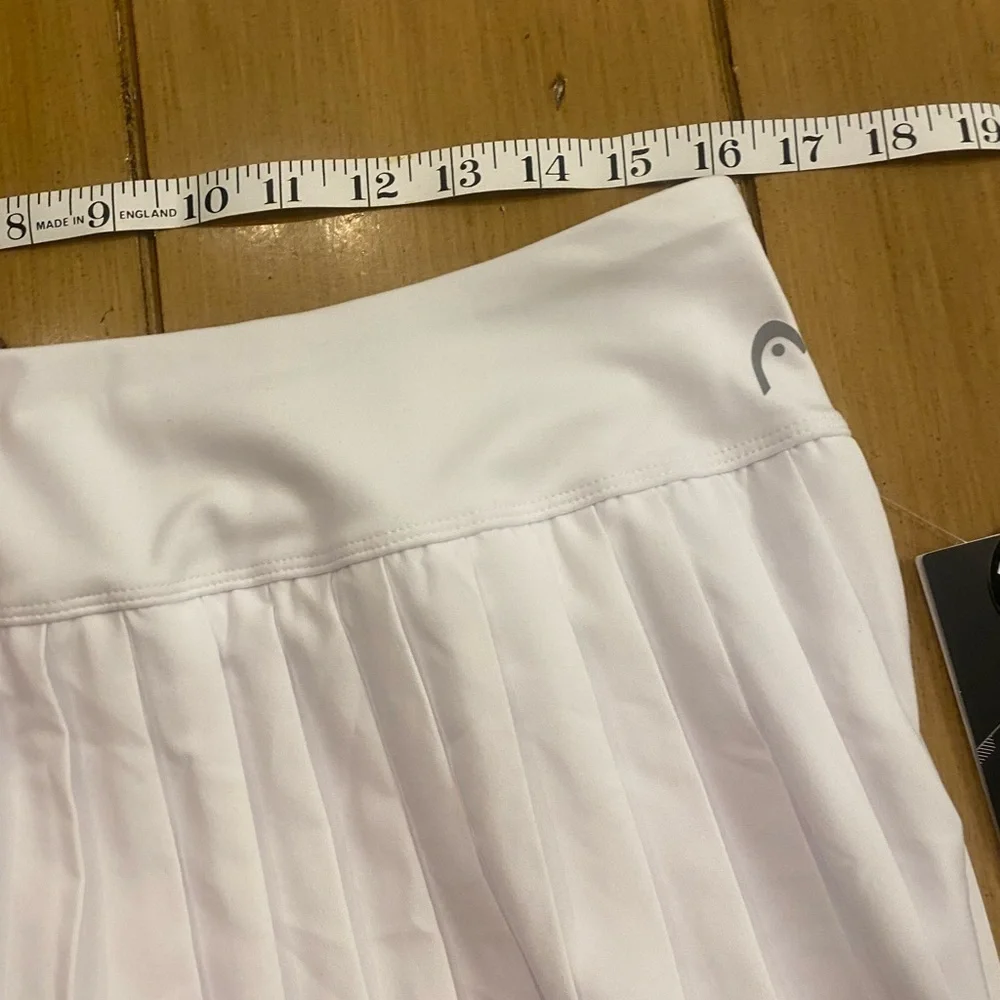 HEAD women’s pleated white tennis skort skirt new size large